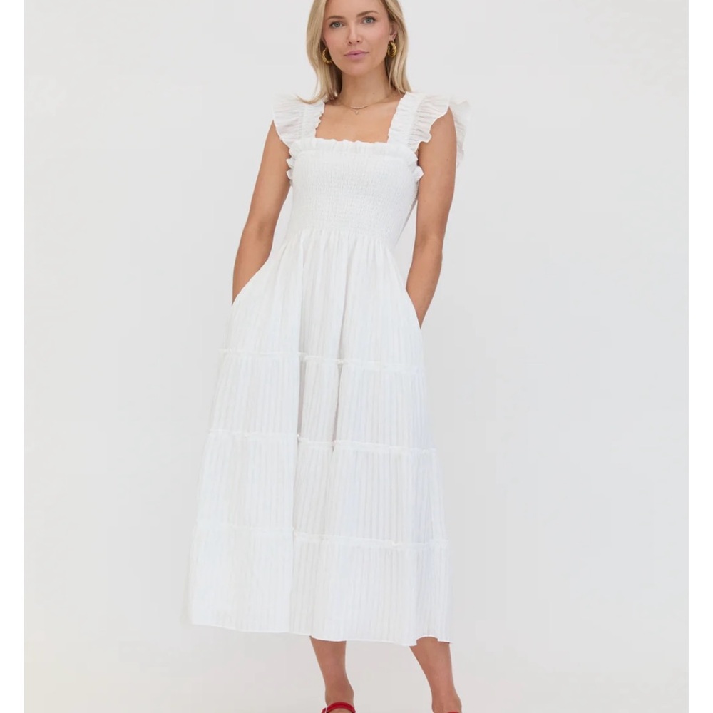 Hill House White Seersucker Nap Dress